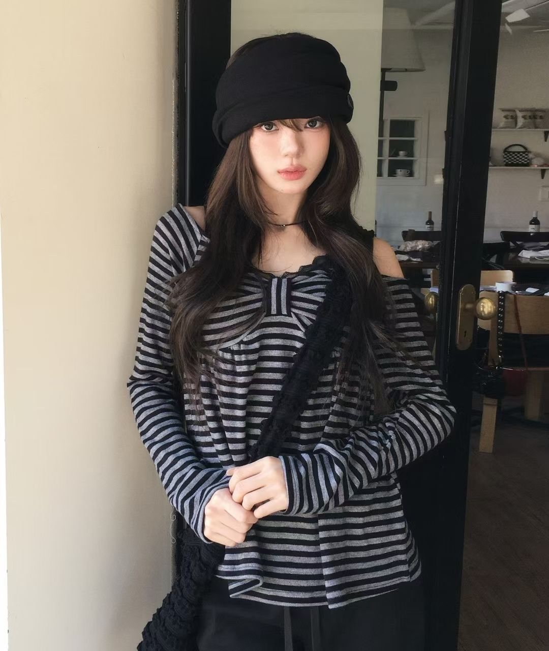 Ribbon off shoulder top