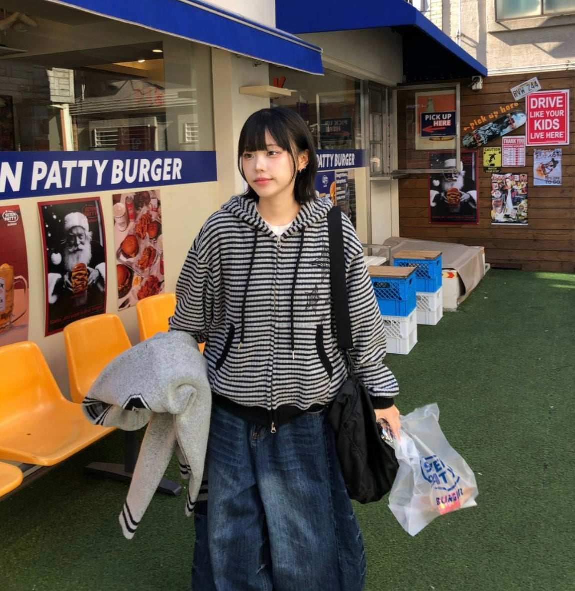 Unisex striped star jacket
