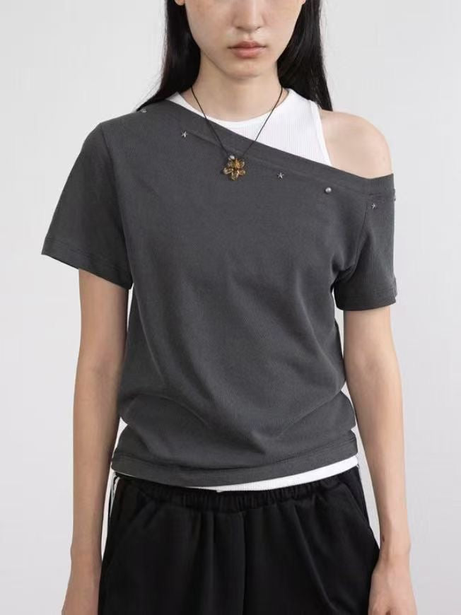 Off shoulder star top