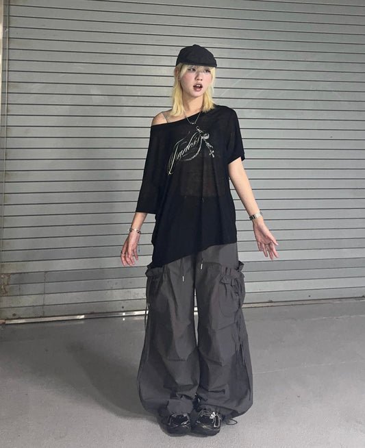 Oversized off shoulder tee