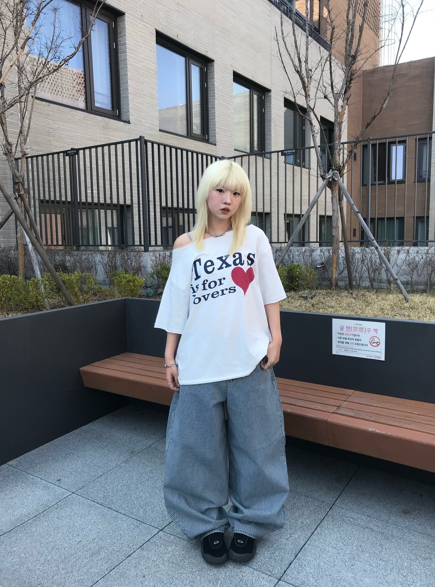 Texas off shoulder tee