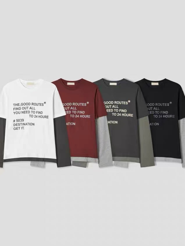 Unisex layer word tee