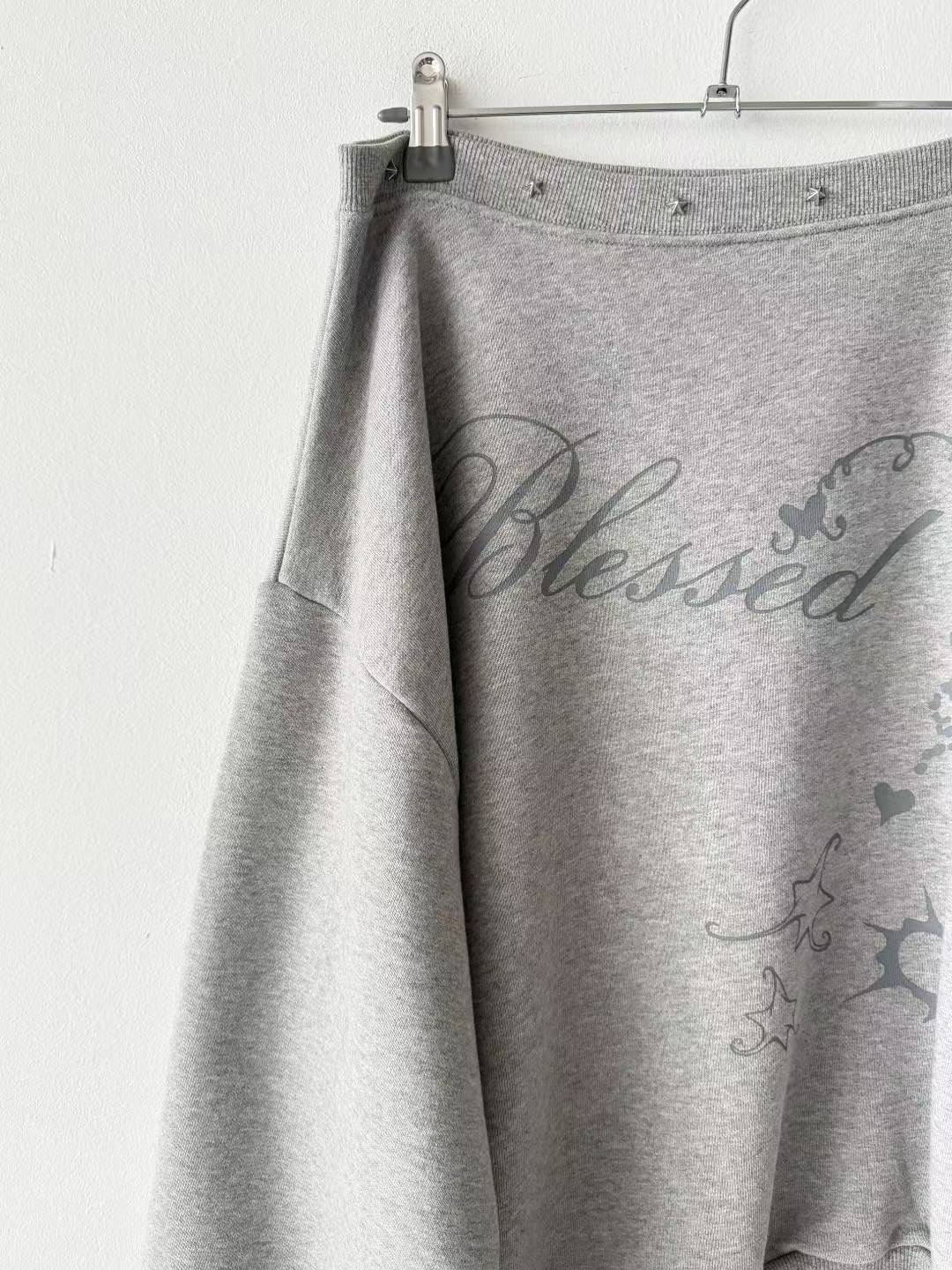Off shoulder hoodie