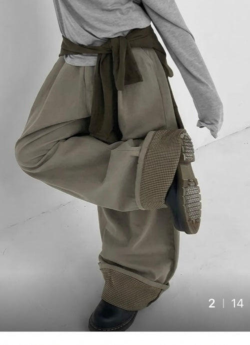 Unisex checked pants