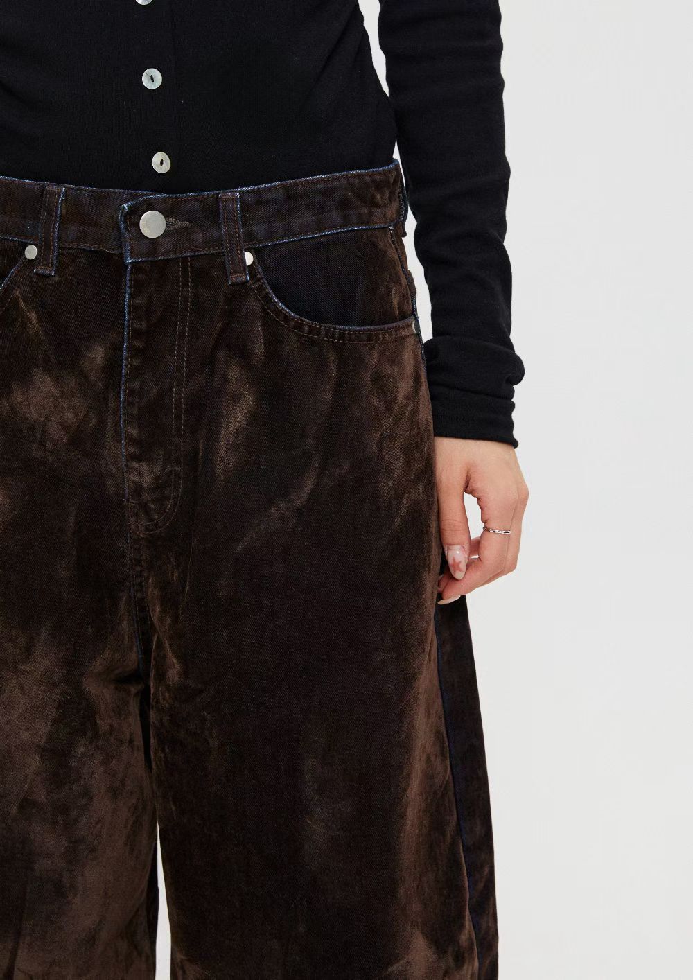 Unisex絲絨牛仔褲￼