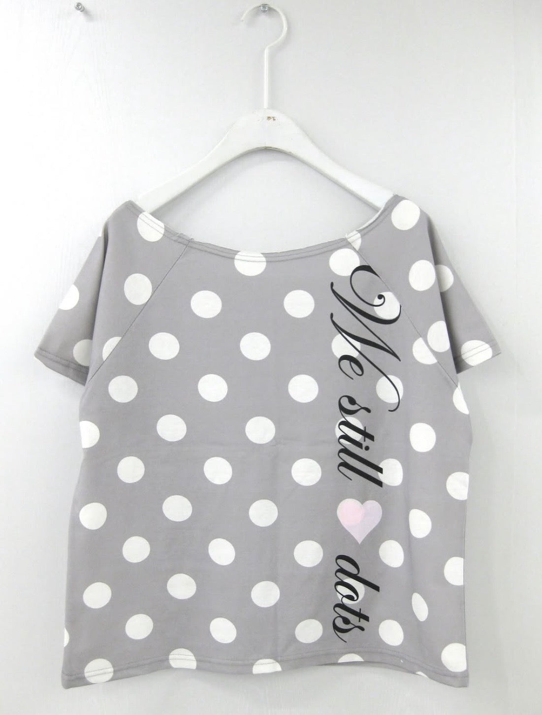 Dot dot off shoulder top