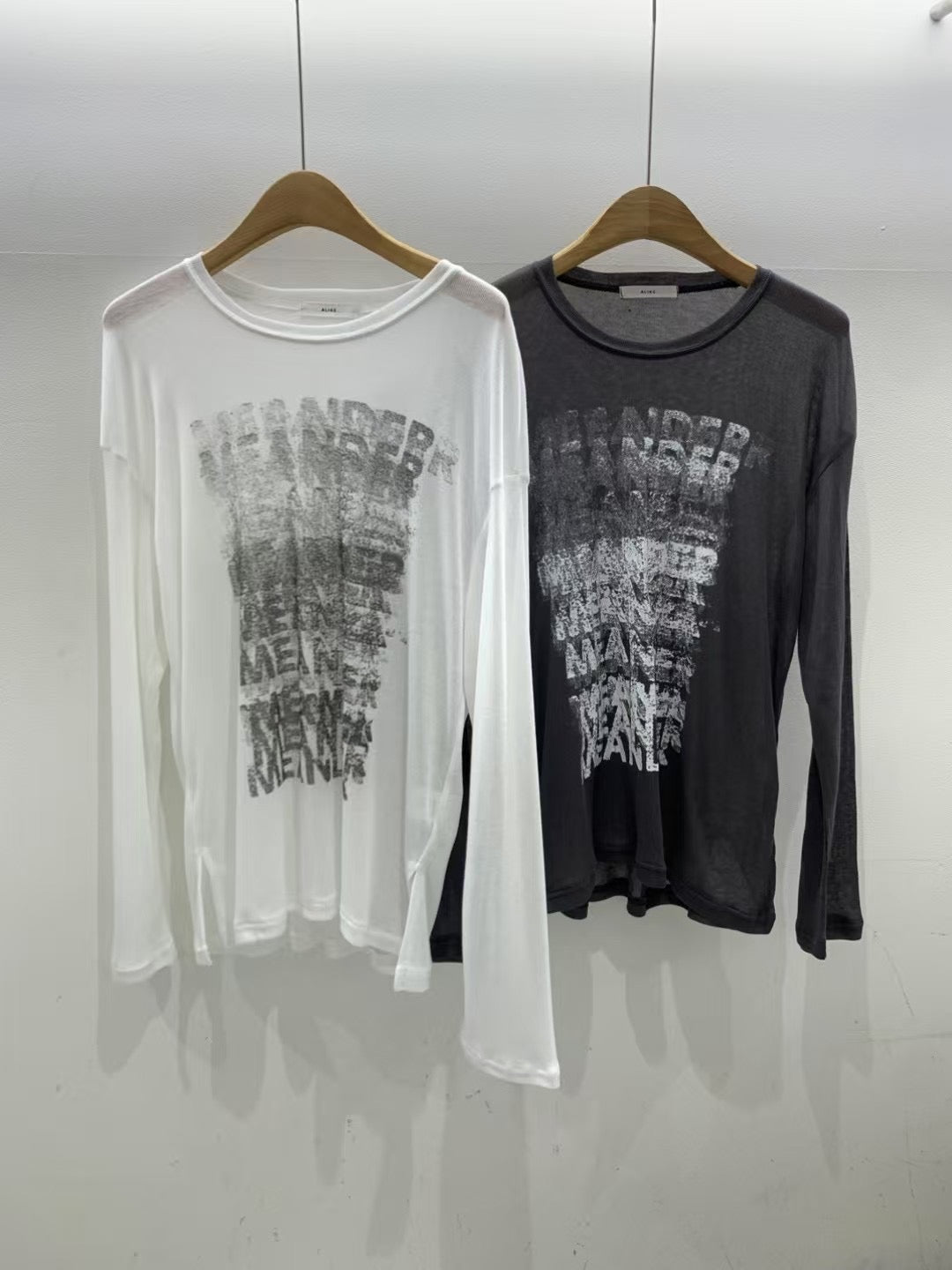 See through oversized print tee