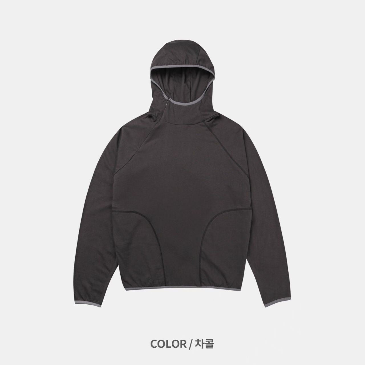 Unisex斜拉鍊hooded tee