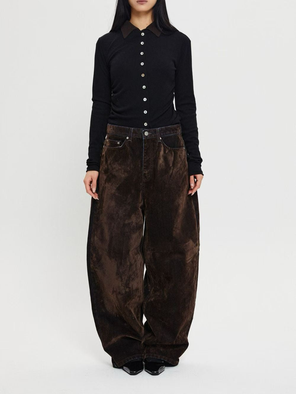 Unisex絲絨牛仔褲￼