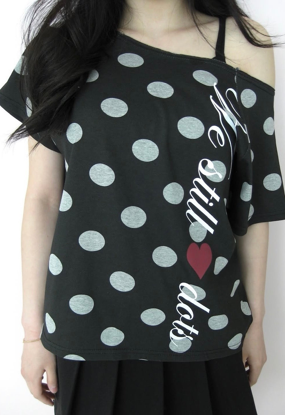 Dot dot off shoulder top