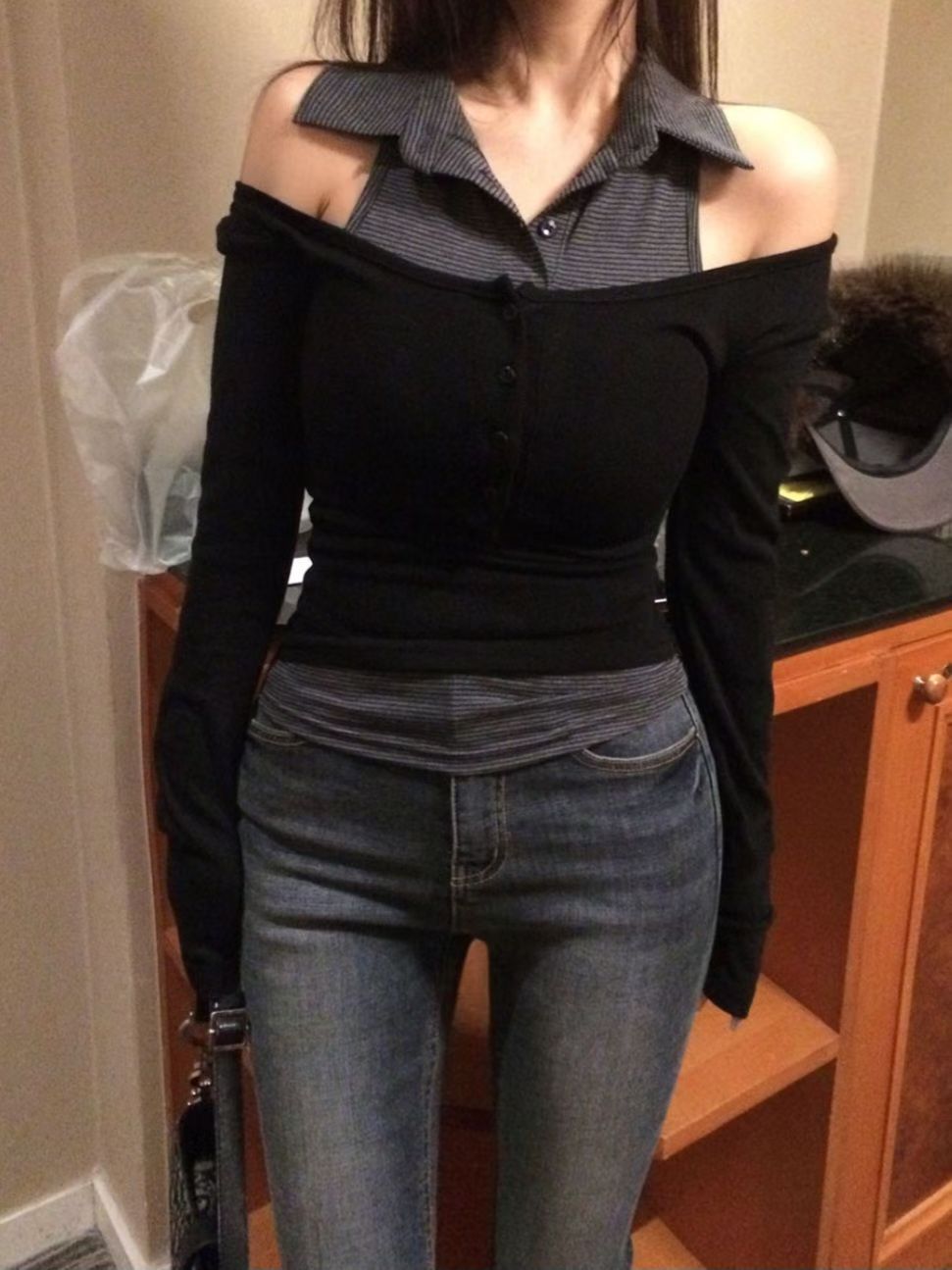 Striped cool layer top