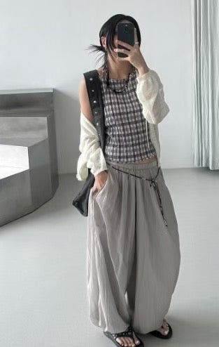 掛頸格仔背心