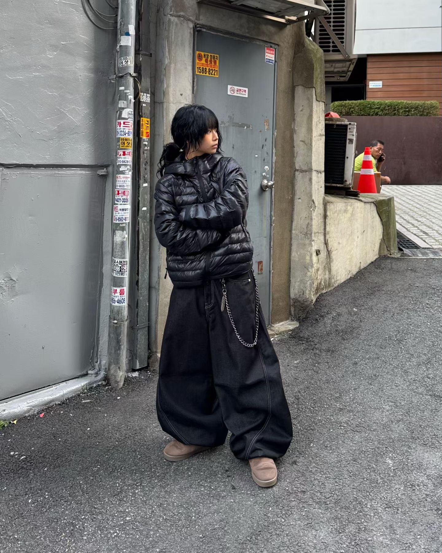 Must have!!明線super wide pants￼
