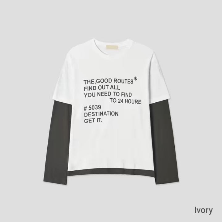 Unisex layer word tee