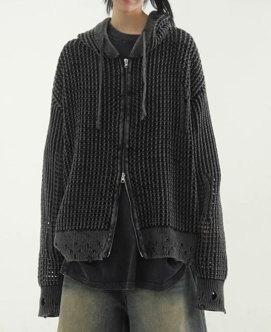 Unisex net damaged outer