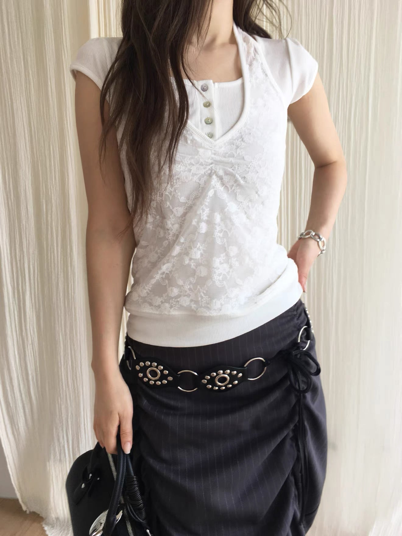Must in Lace top set