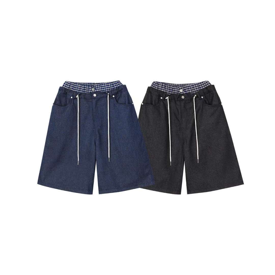 Unisex Checked layer shorts