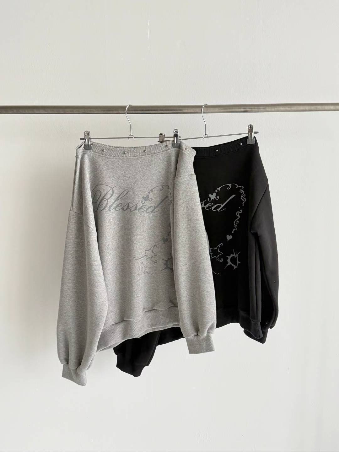 Off shoulder hoodie