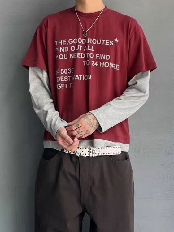 Unisex layer word tee