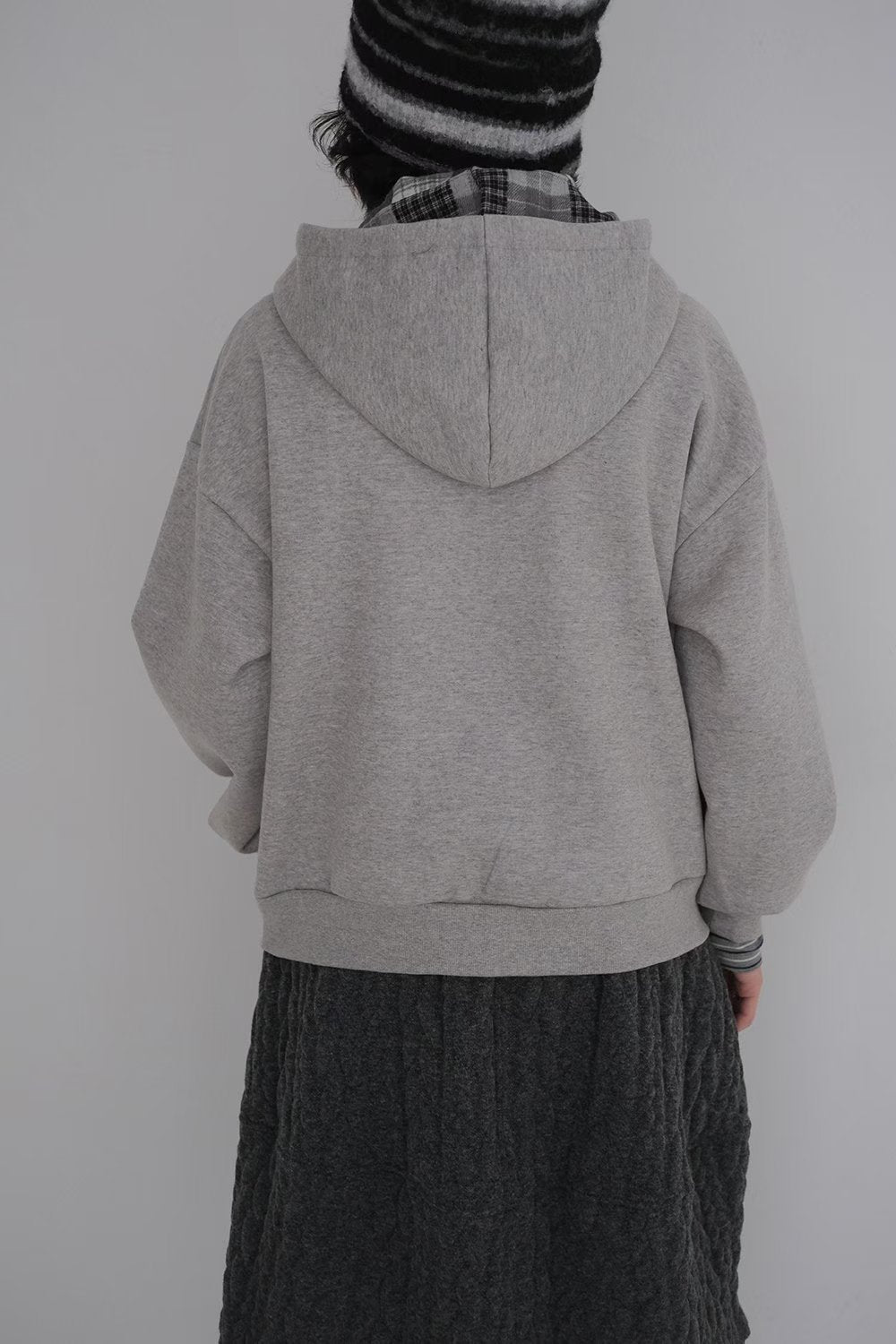 checked ruffle Heart outer