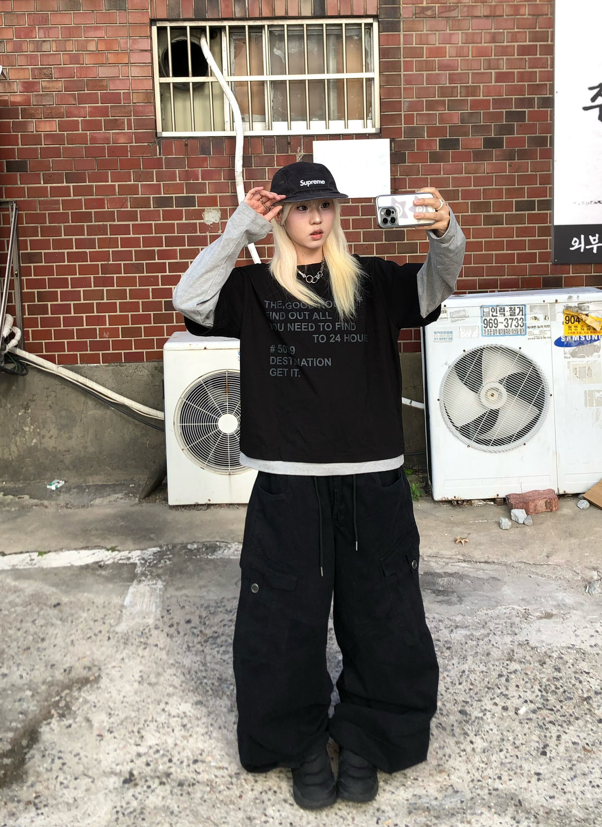 Unisex layer word tee
