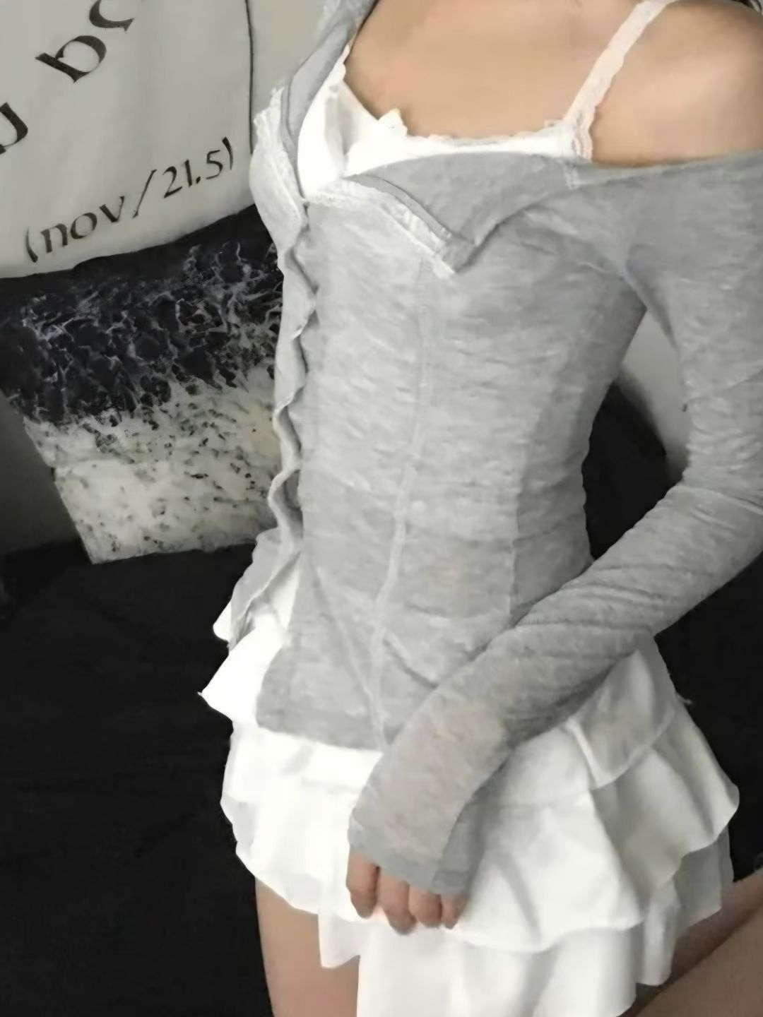 Lace off shoulder top