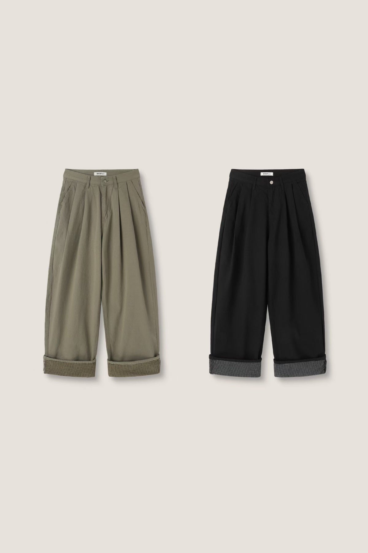 Unisex checked pants