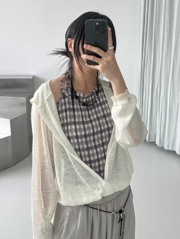 掛頸格仔背心