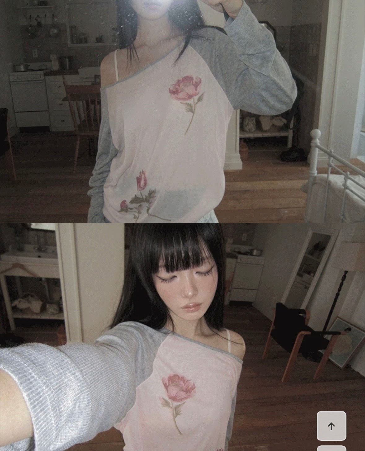 My pick 🌸 flower off shoulder tee