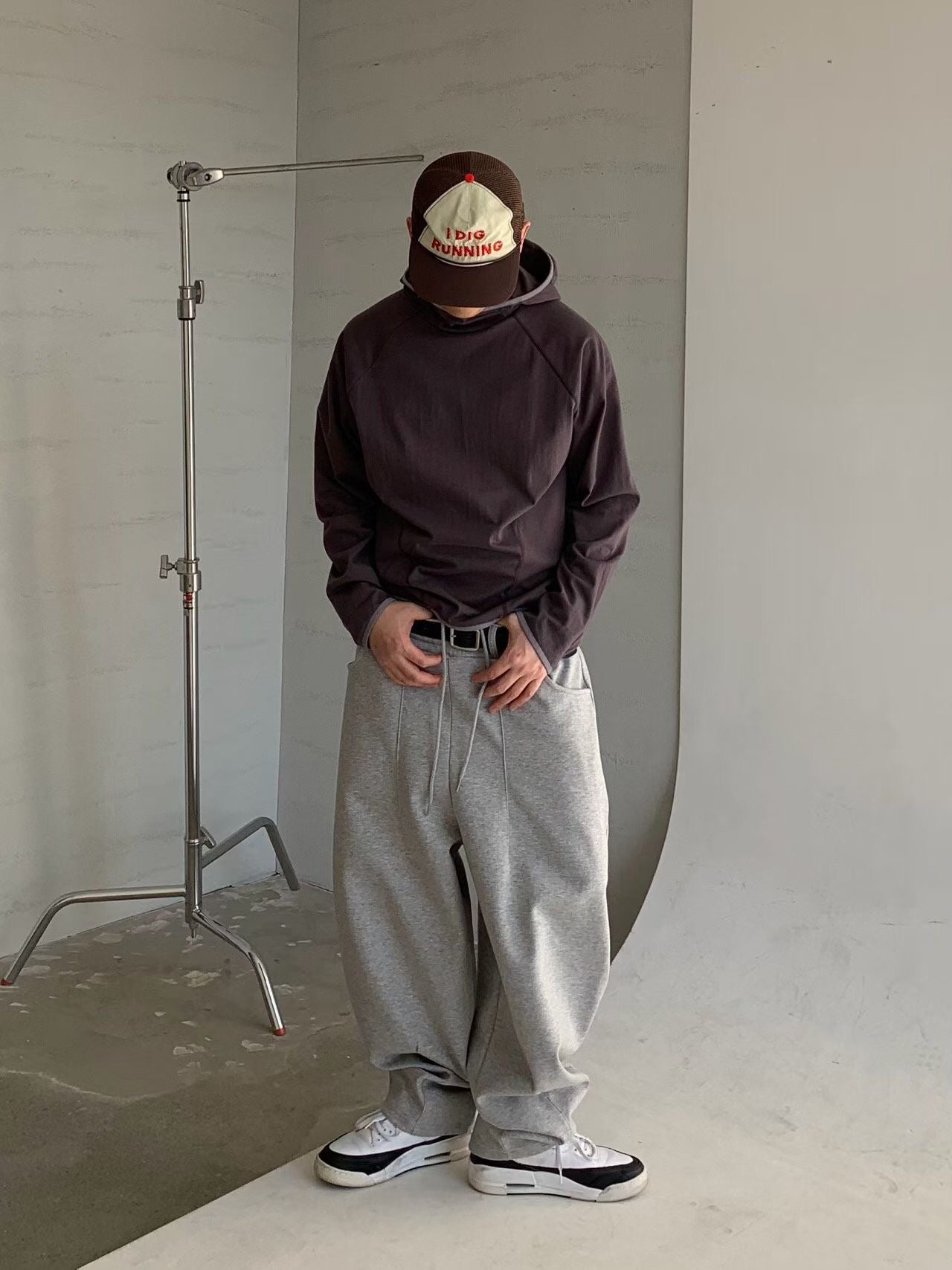 Unisex斜拉鍊hooded tee