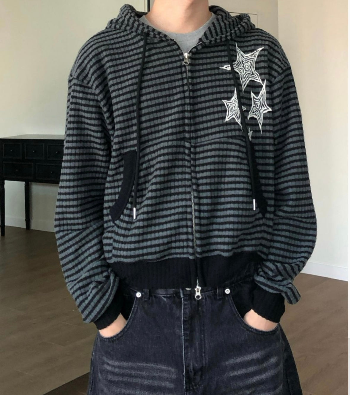 Unisex striped star jacket