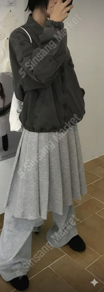 垂感棉質裙褲￼