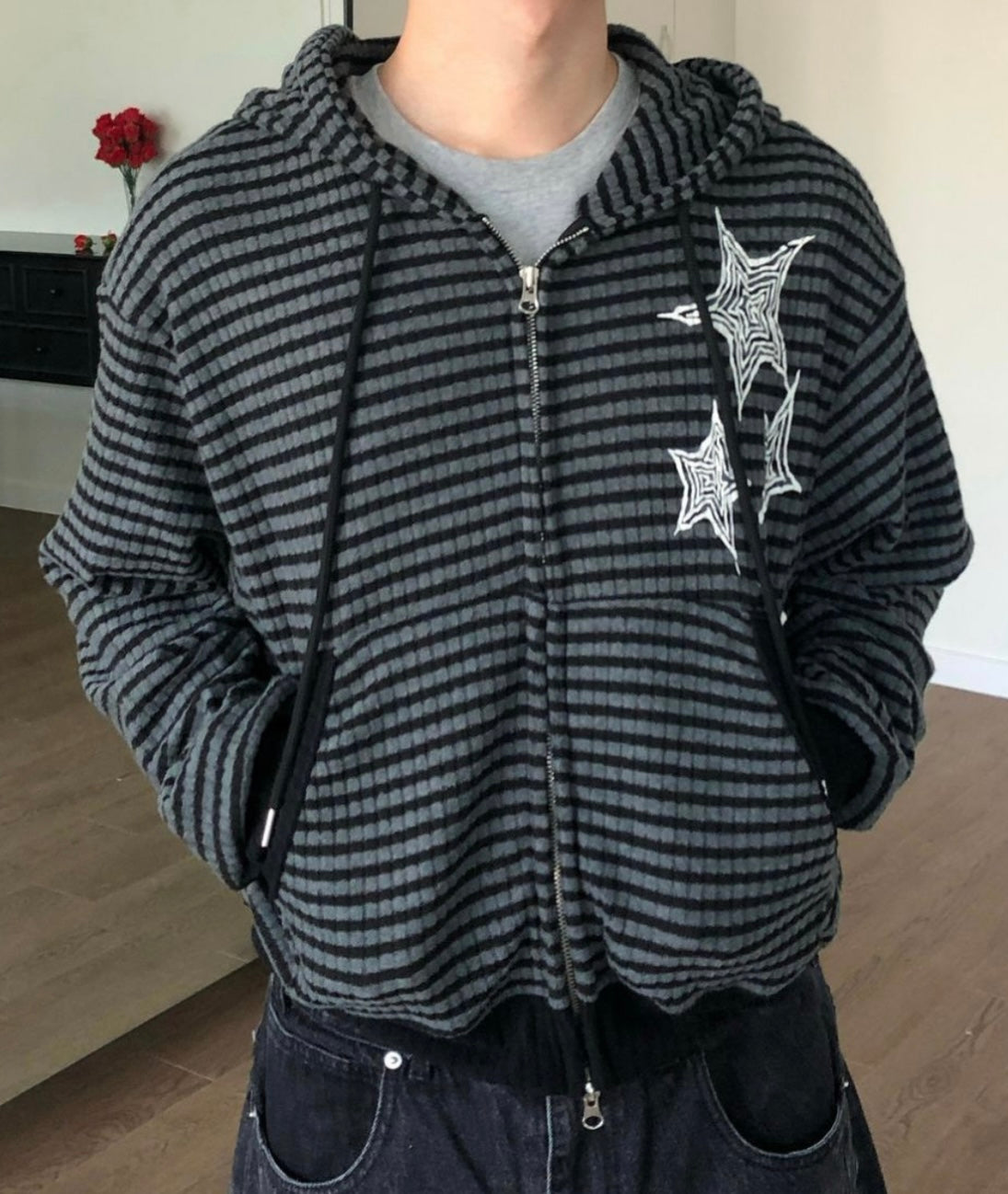 Unisex striped star jacket