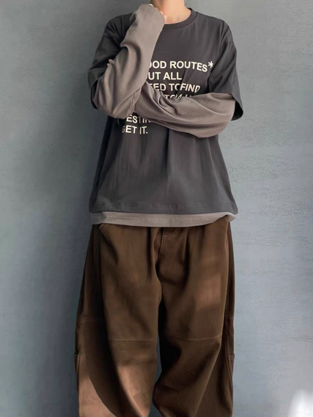 Unisex layer word tee