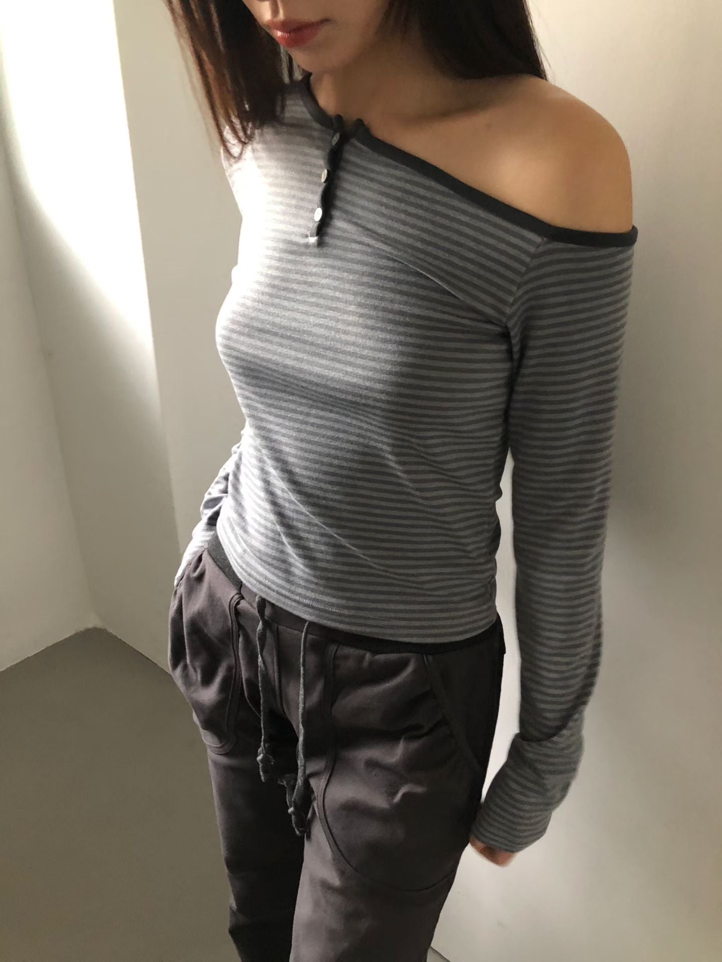 Striped Unregular tee