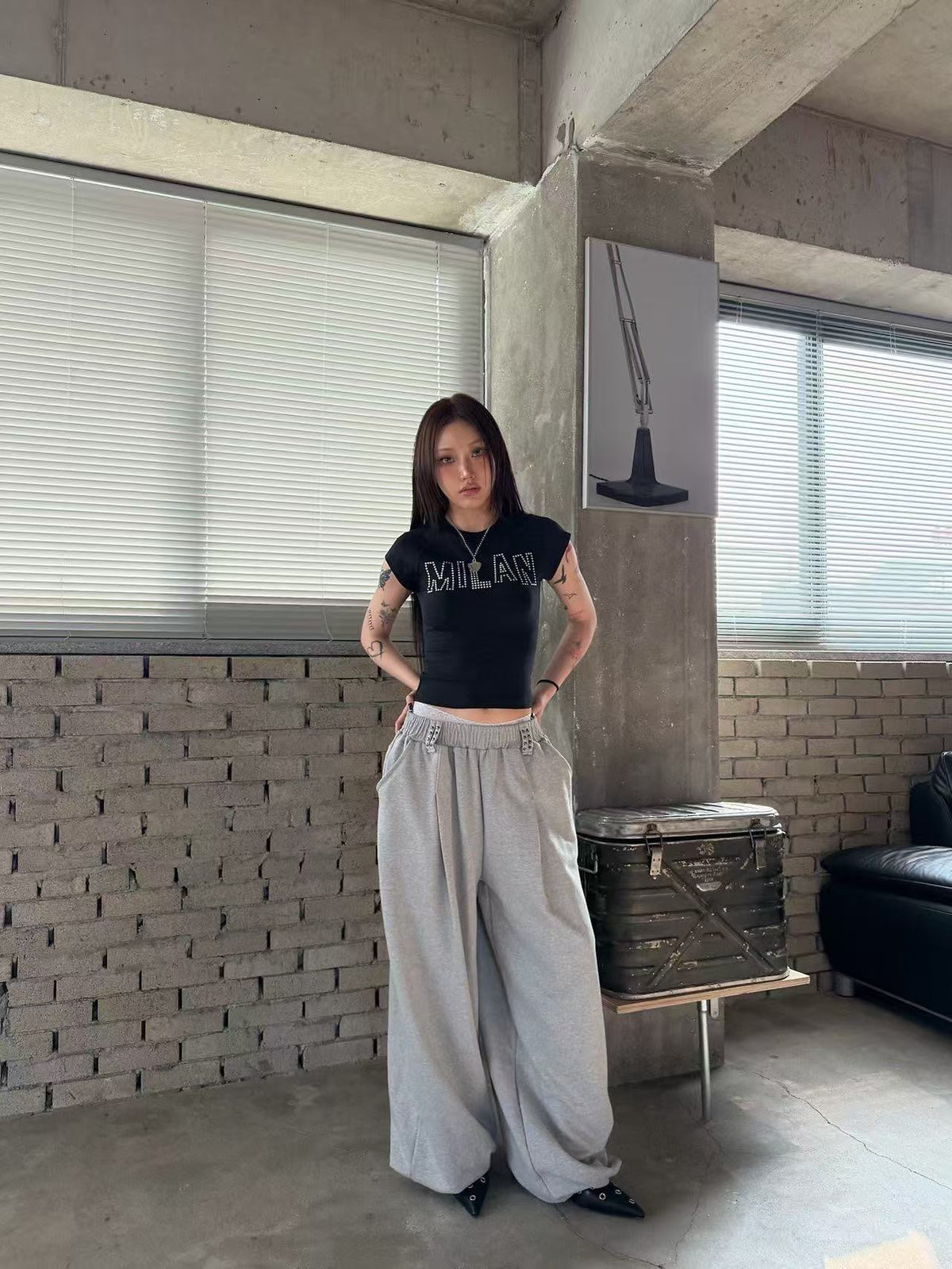 Pin cotton pants