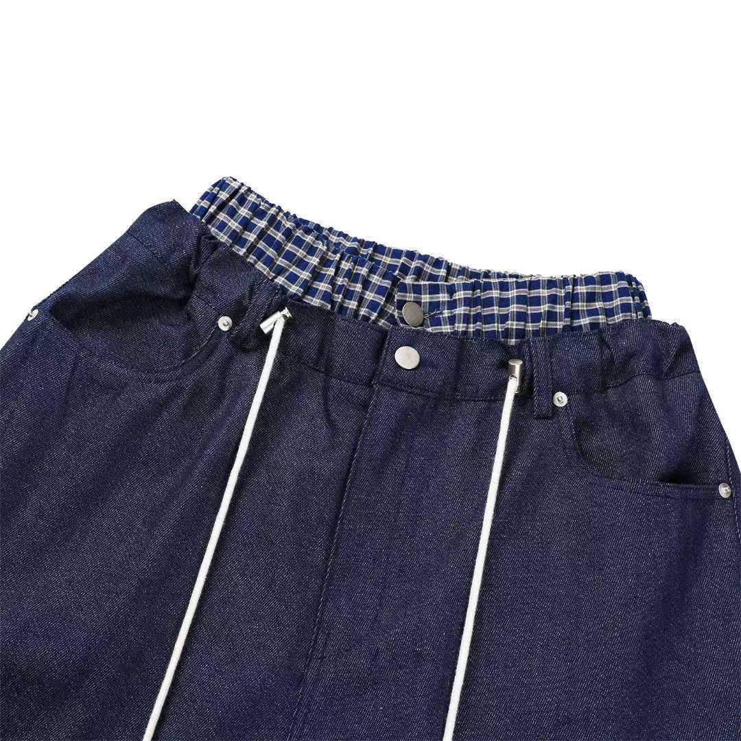 Unisex Checked layer shorts