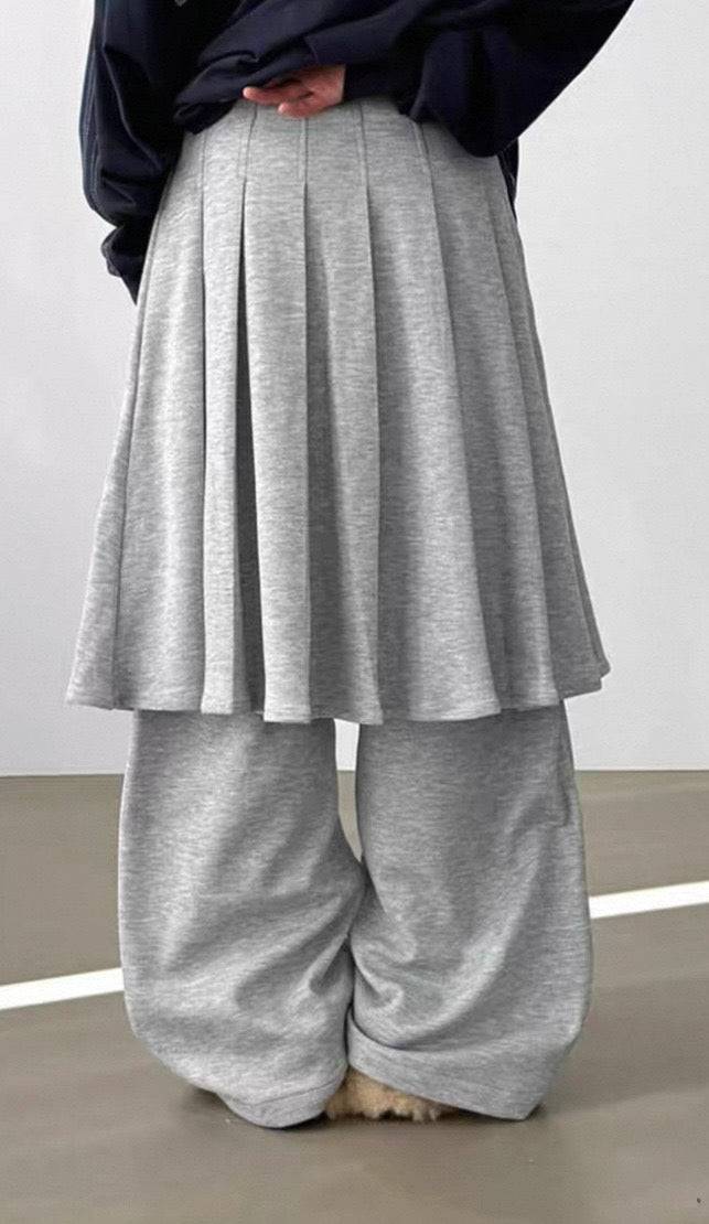 垂感棉質裙褲￼