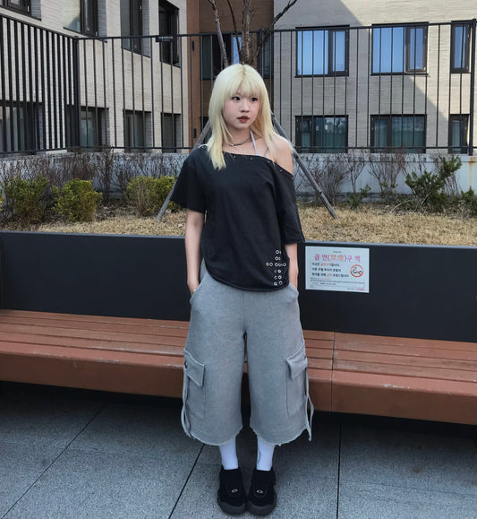 Off shoulder cross top