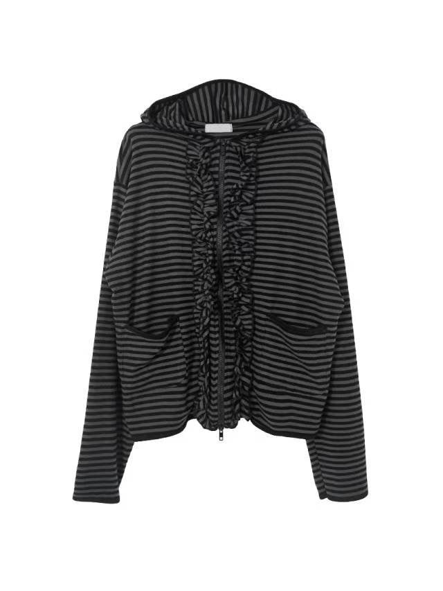 Ruffle striped outer