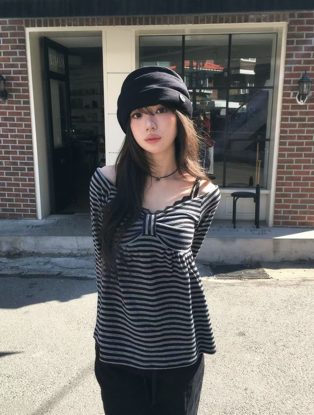 Ribbon off shoulder top