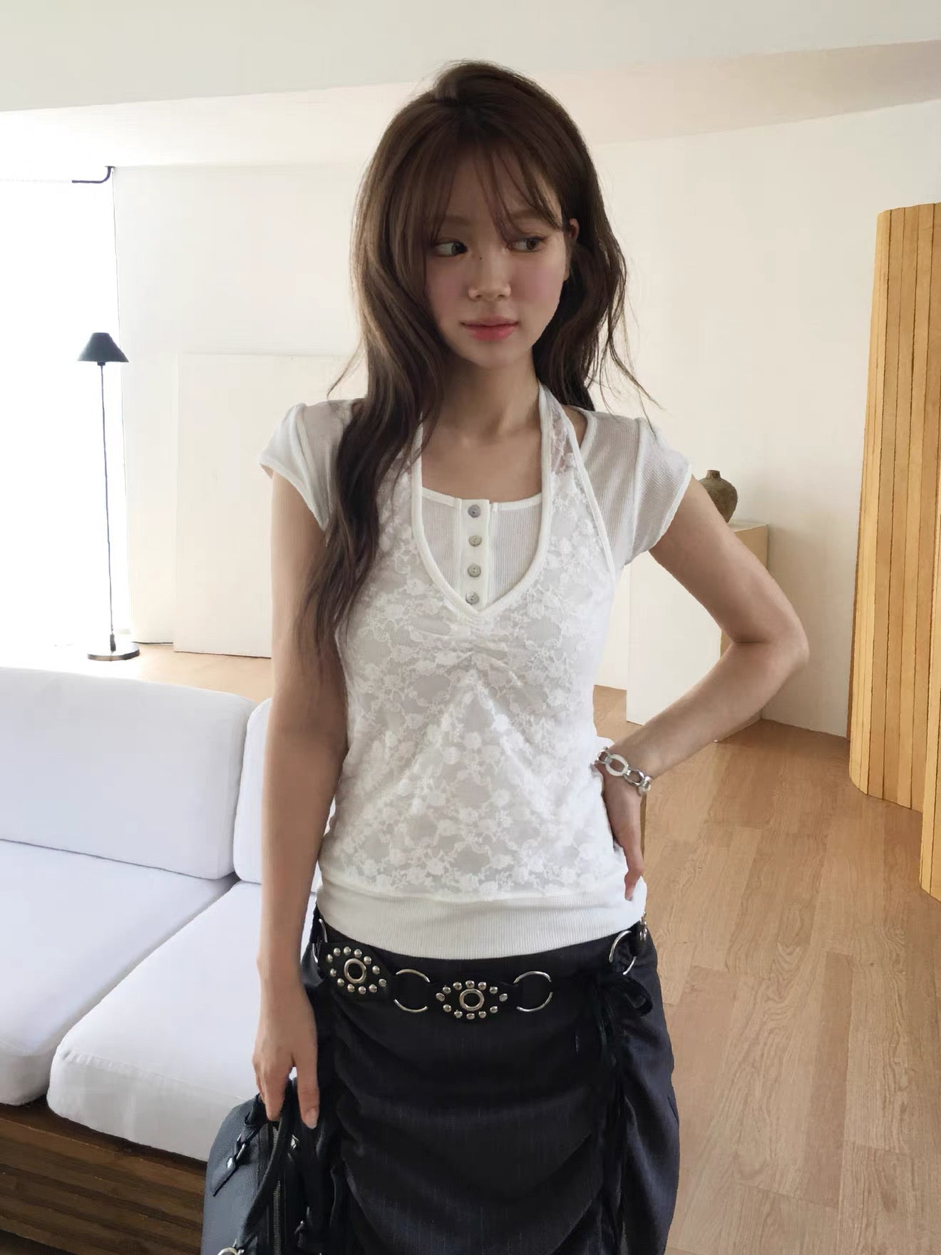 Must in Lace top set