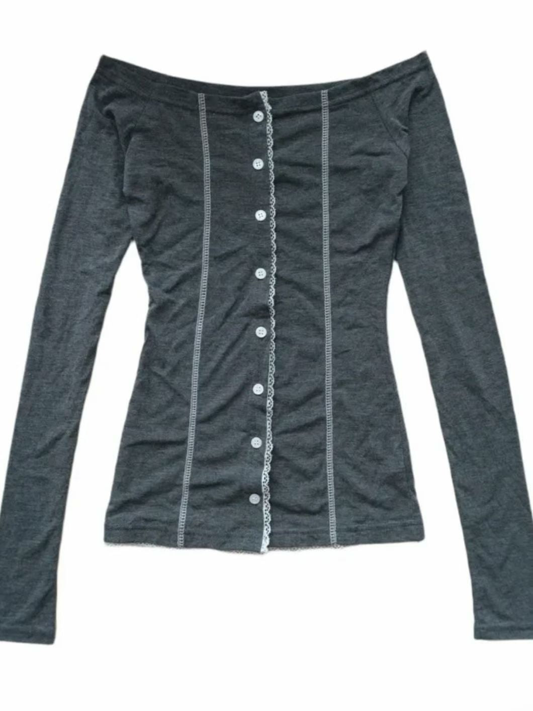 Lace off shoulder top