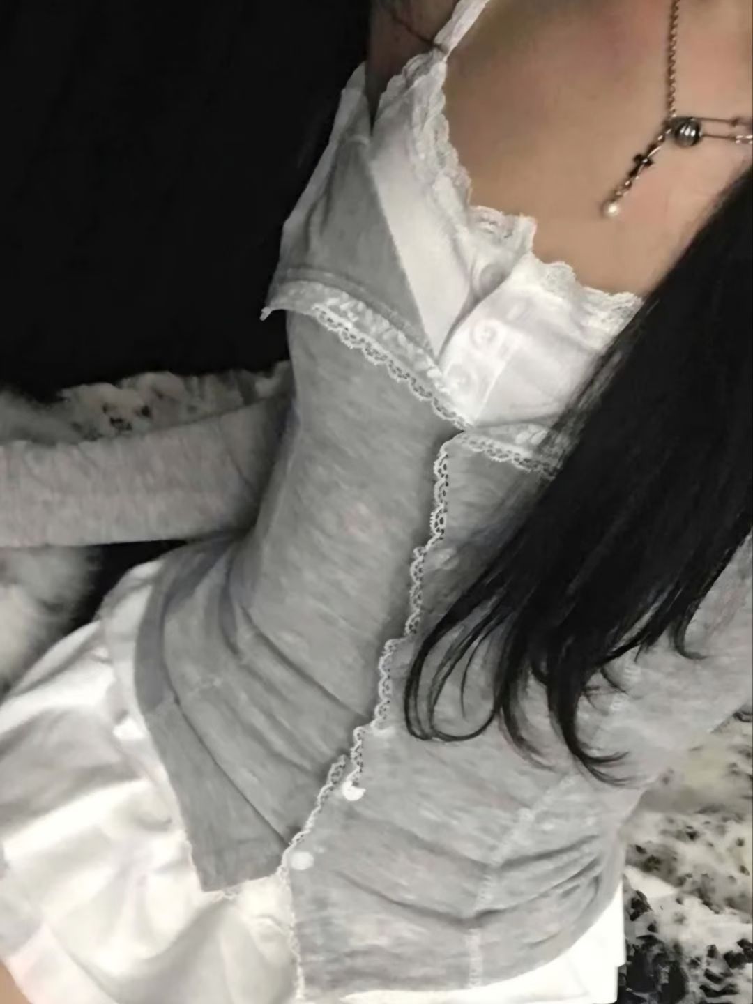 Lace off shoulder top