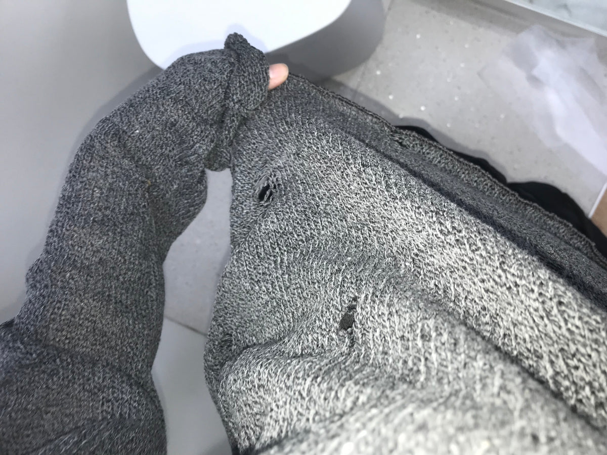 Autumn damaged v knit