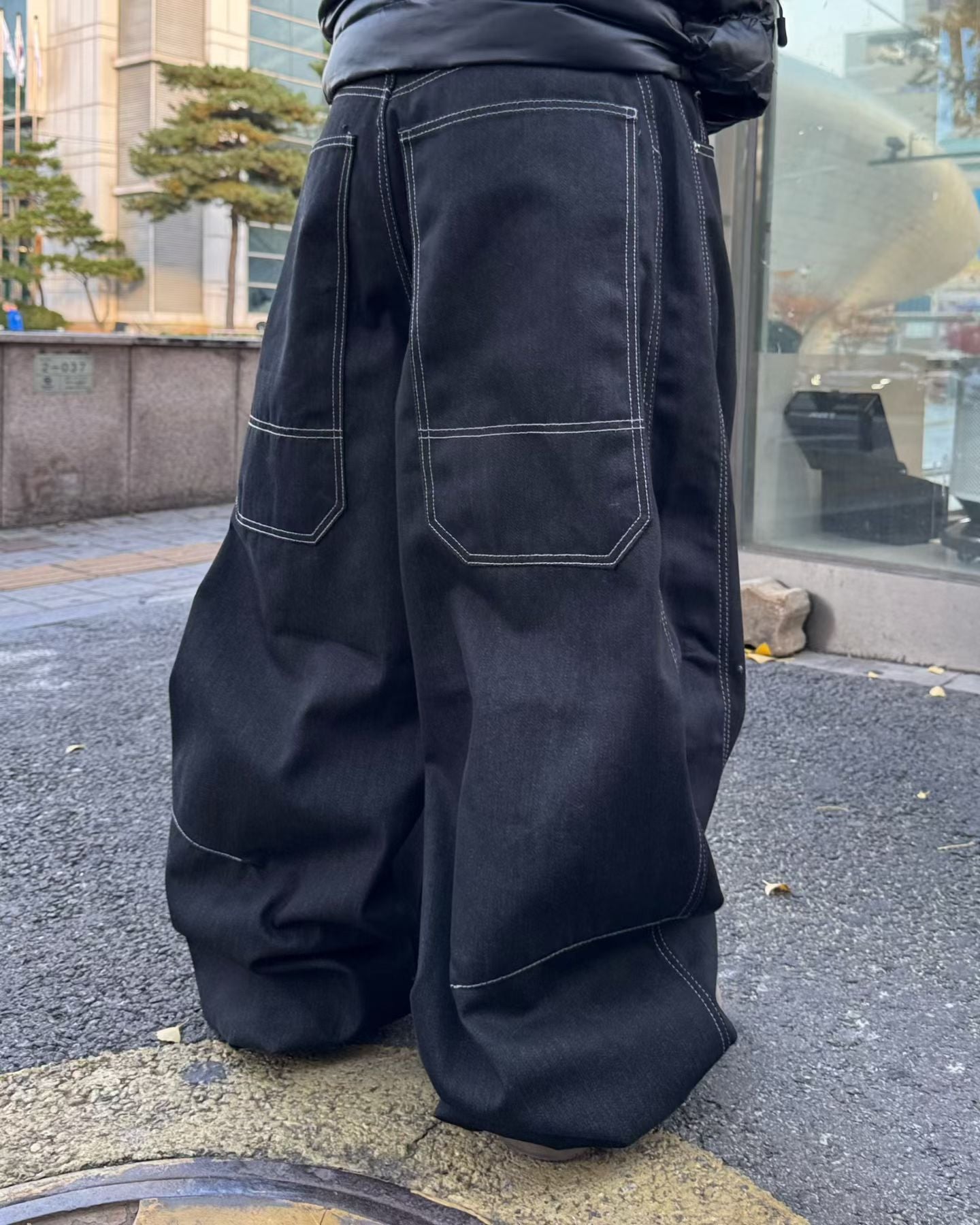 Must have!!明線super wide pants￼