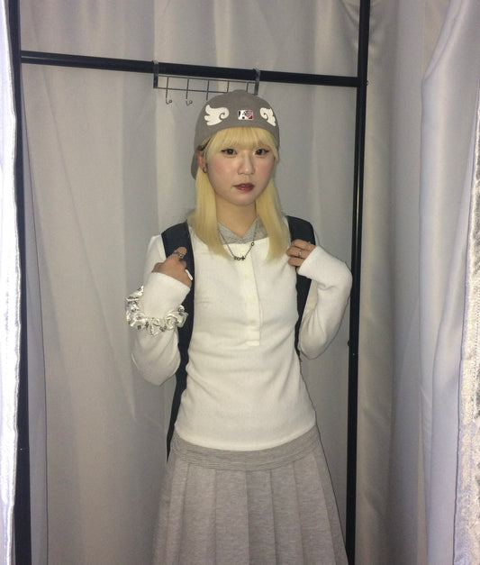 Striped hooded layer top