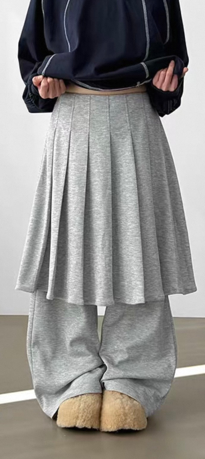 垂感棉質裙褲￼