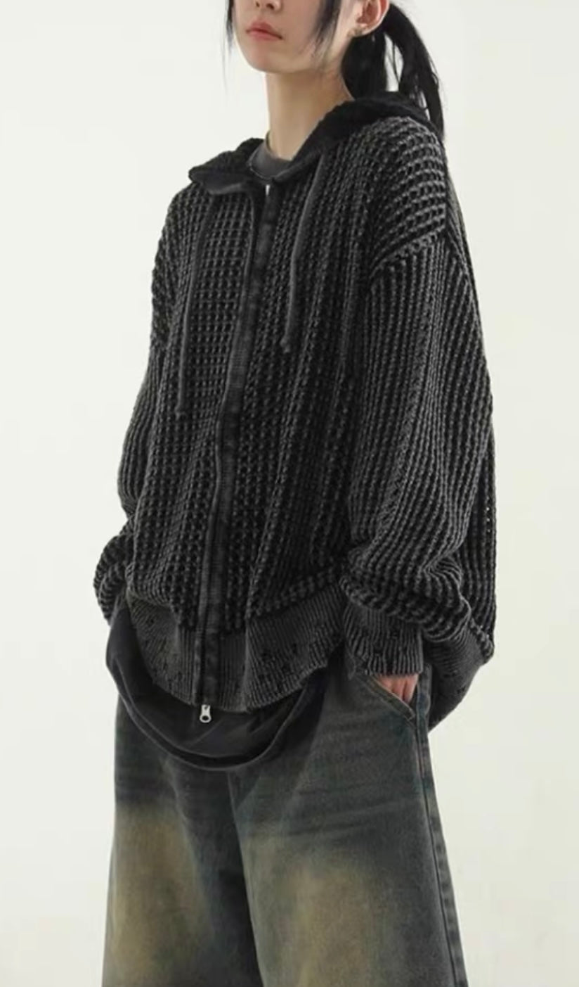 Unisex net damaged outer