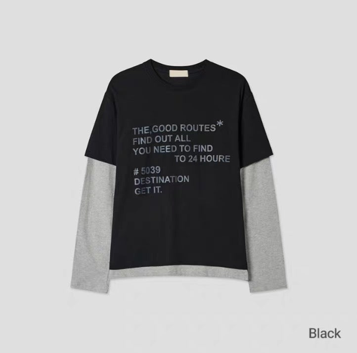 Unisex layer word tee